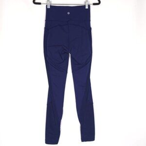 Lululemon Women’s All The Right Places Leggings Ankle Mesh Navy Size‎ 4